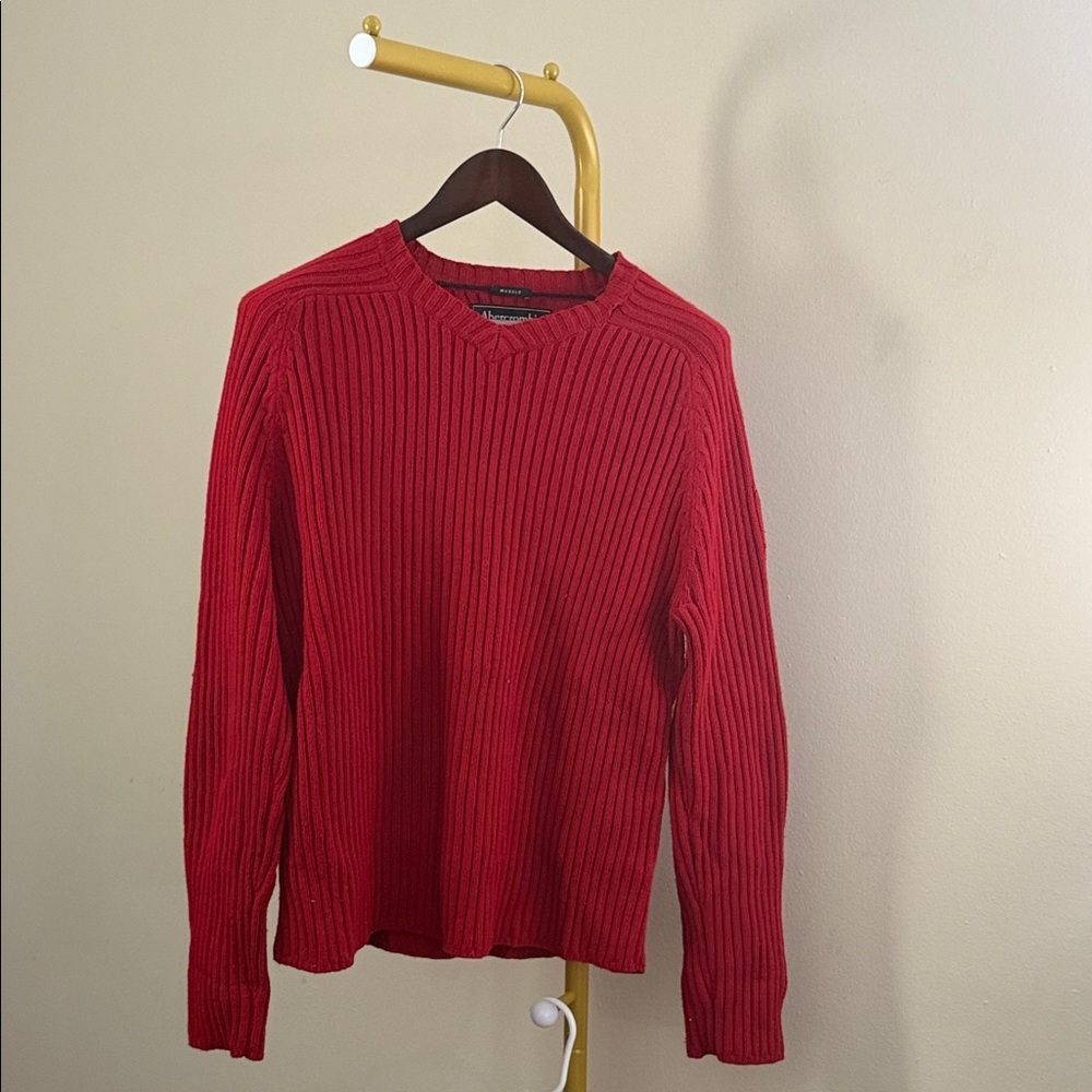 Abercrombie & Fitch Sweater Red Large
